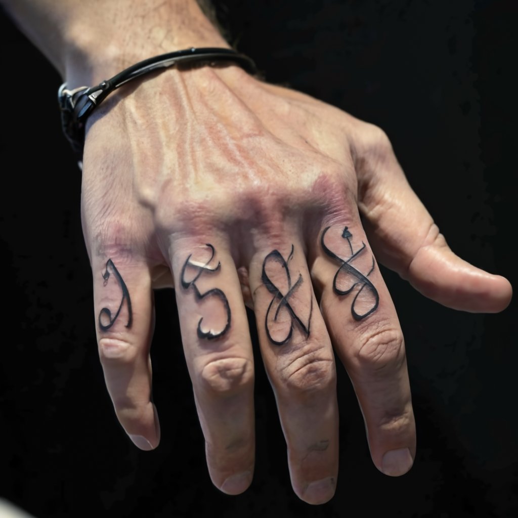 Symbolic Script Tattoo