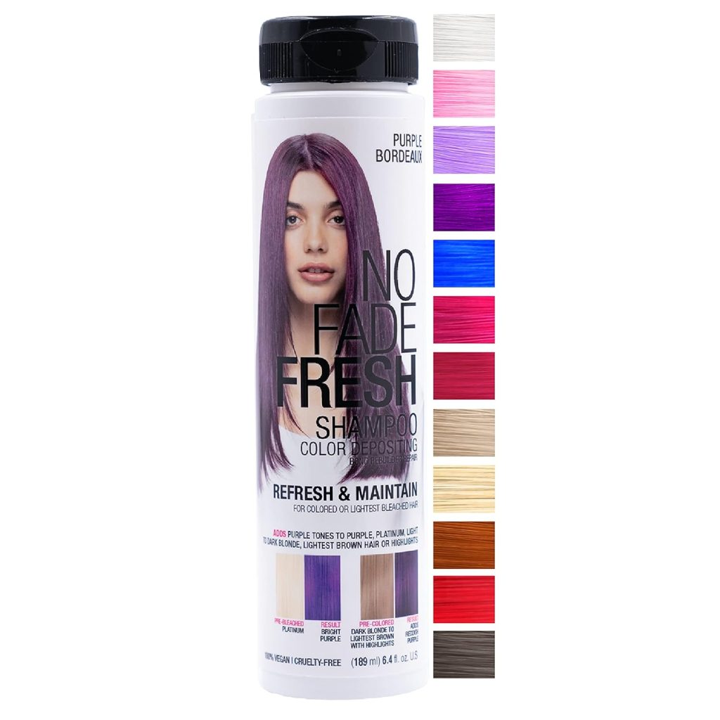 Purple Bordeaux Hair Color Depositing Shampoo