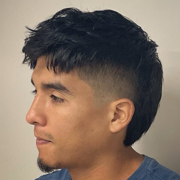 Textured Top Mullet Fade