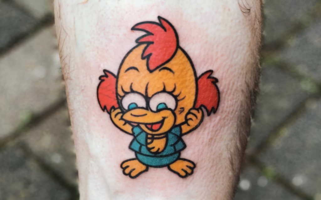 Playful Cartoon Characters for hand tattoo