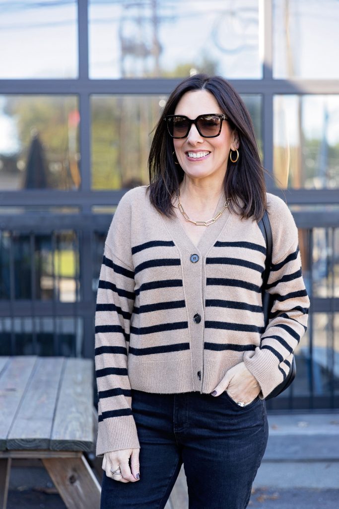Layered Luxe with Cardigans for winter brunch