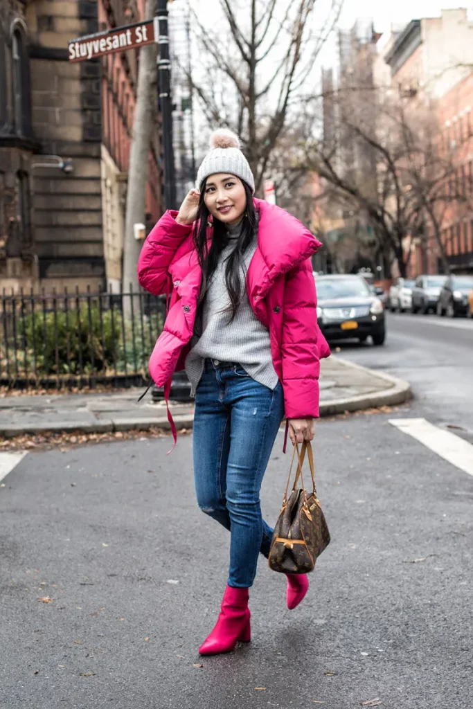 Puffer Jacket for winter brunch outfit