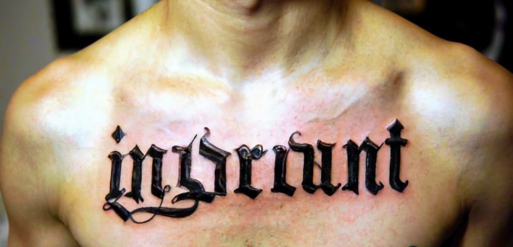 Quirky Text and Typography for ignorant tattoo