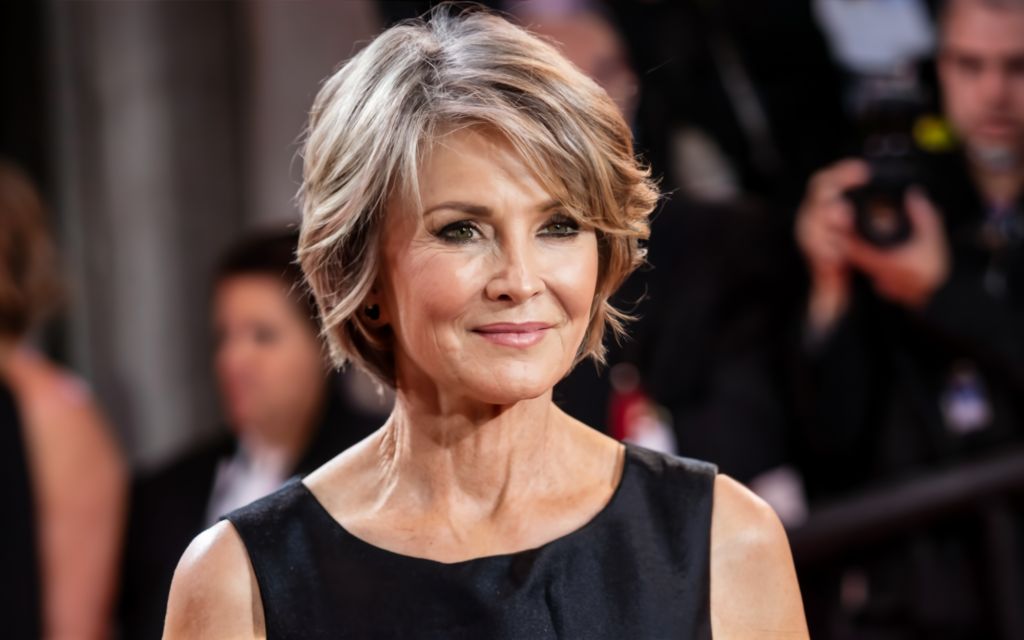 Short Layered Cut with Face-Framing Highlights haircut for women over 60