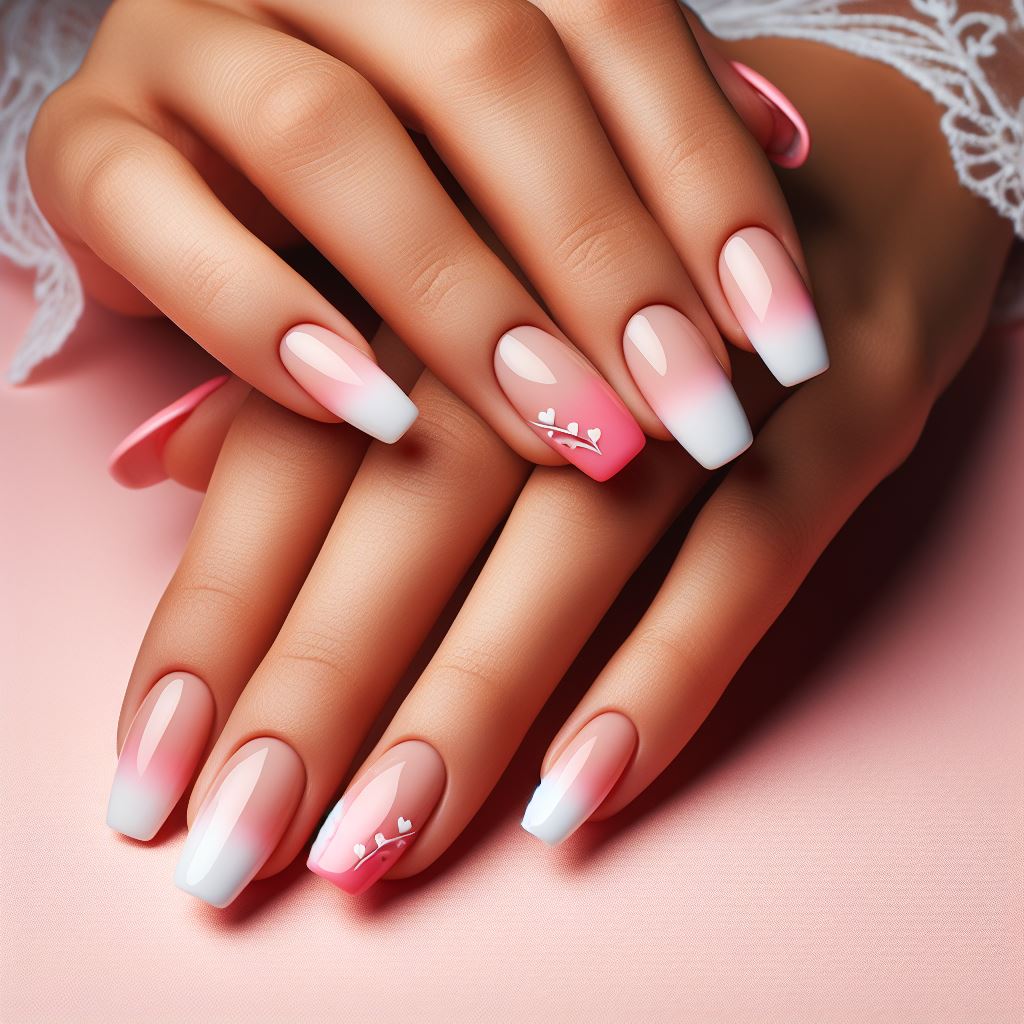 Sweetheart French Tips Nails