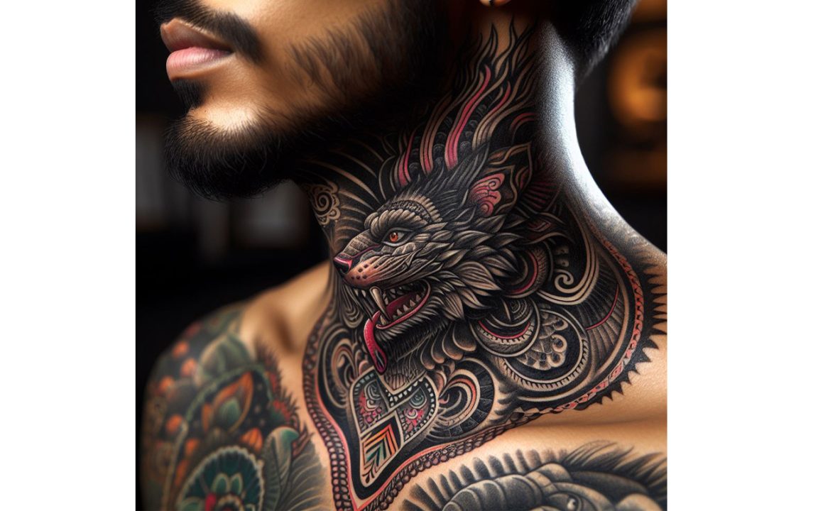 striking neck tattoo designs